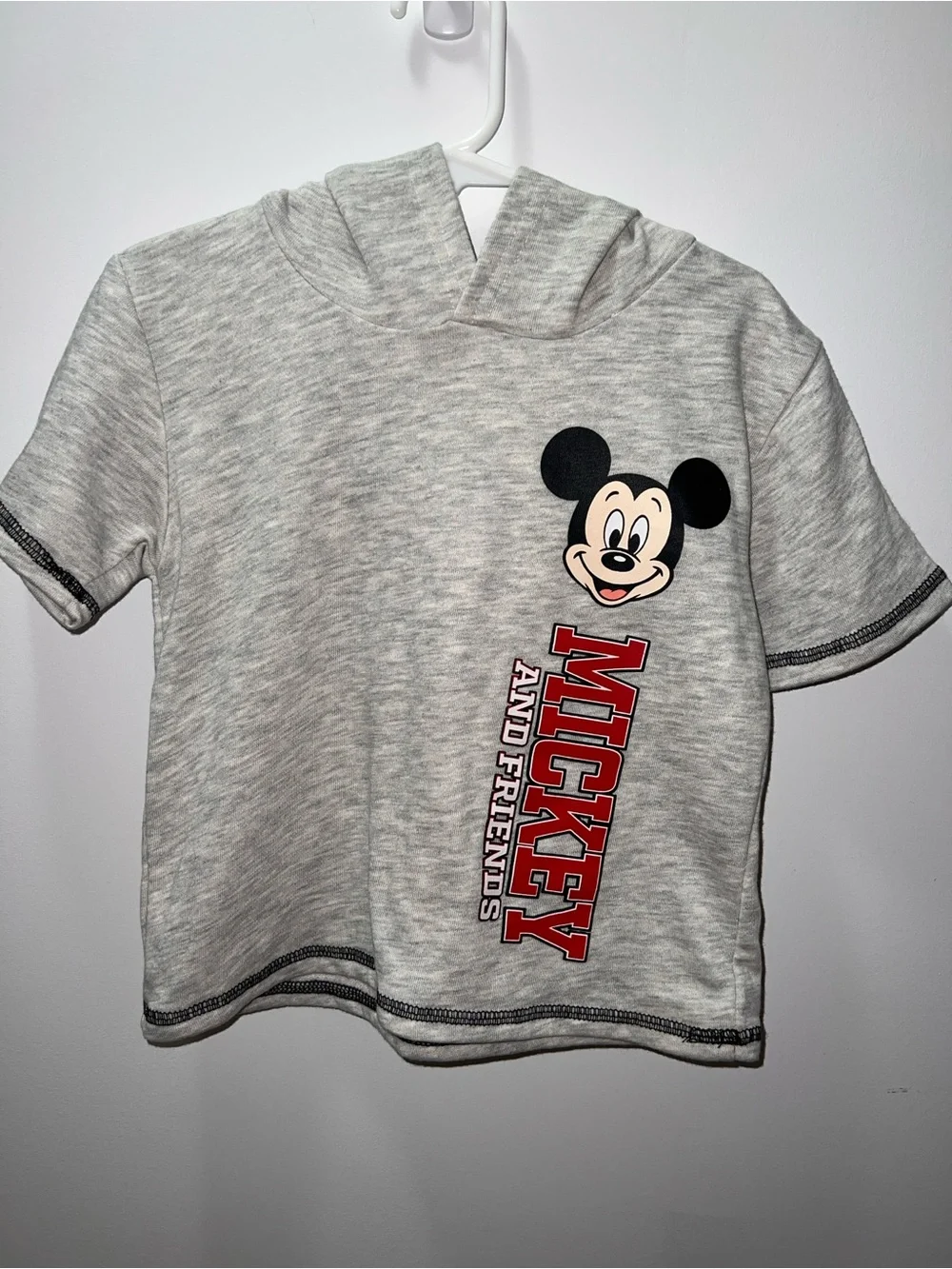 Disney Mickey and Friends Grey Kids Hooded Shirt and Short Set